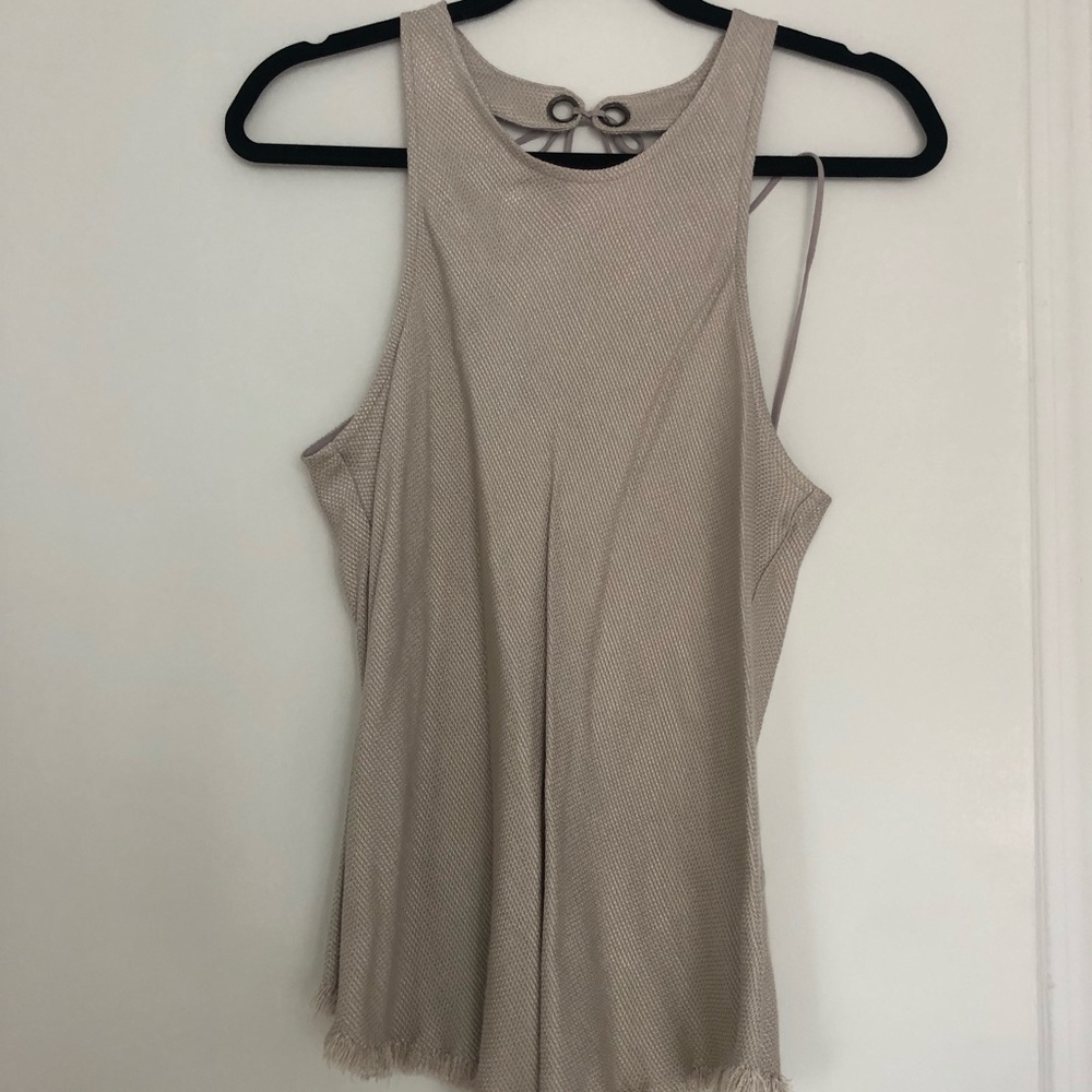 Size medium Astr the label beige and sparkly top